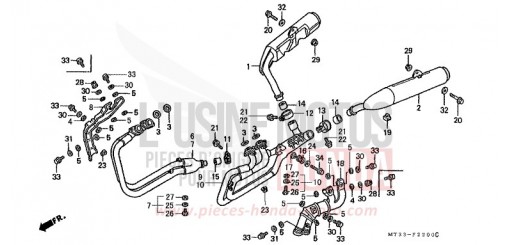 EXHAUST MUFFLER ST1100AR de 1994
